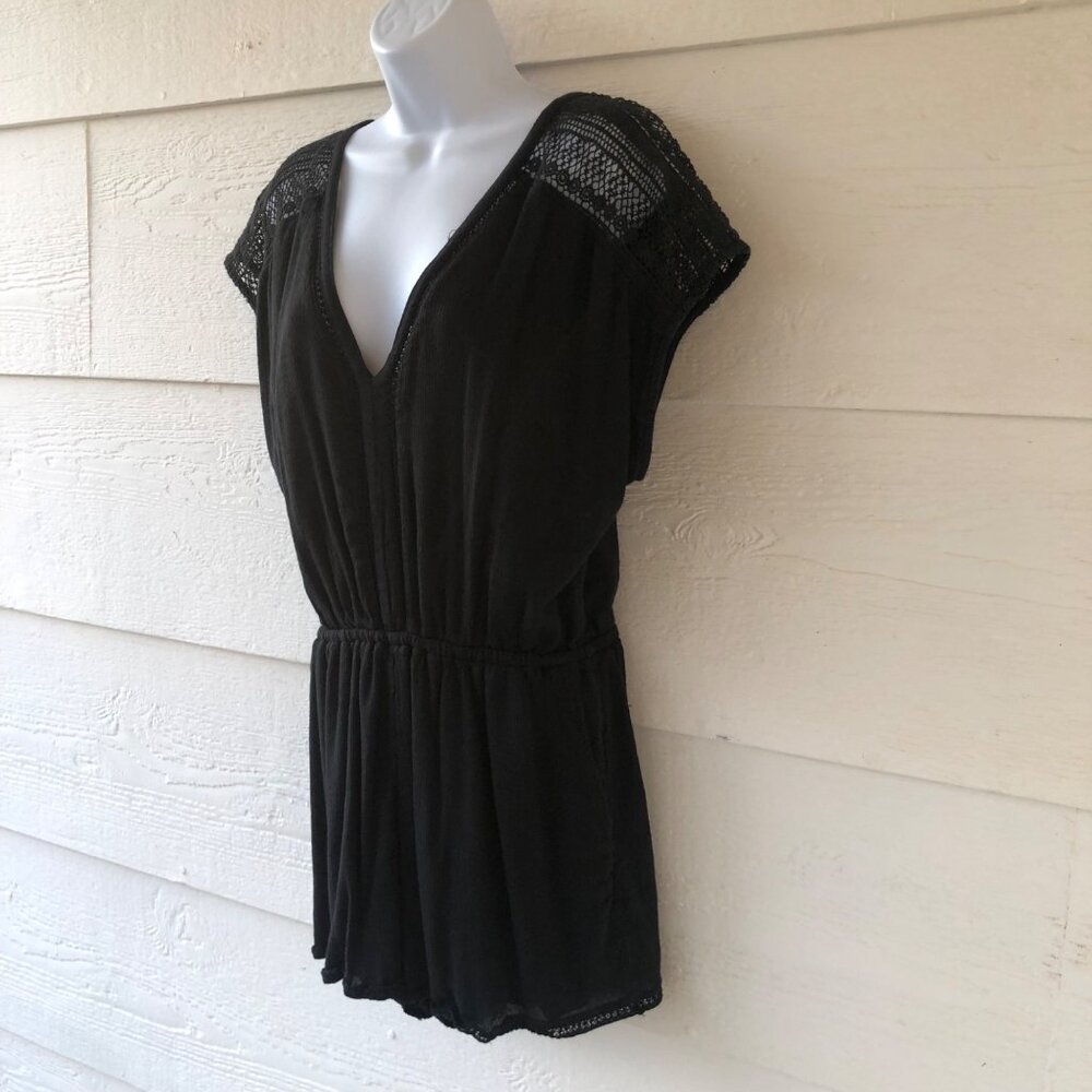 Abercrombie & Fitch Women’s Sz MP Jumper Shorts Black Crochet Detail Pockets - Picture 4 of 16